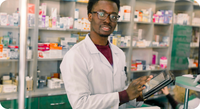 Pharmacist at work